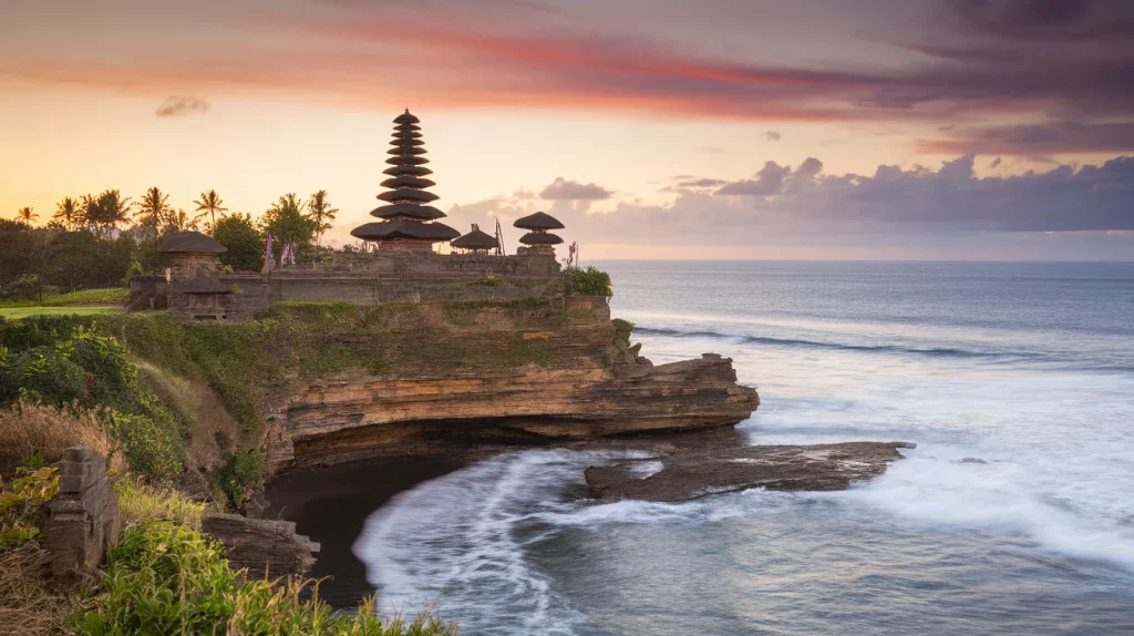 Templo Pura Luhur Uluwatu en Bali al borde del acantilado, un lugar sagrado imprescindible en un viaje cultural a medida por la isla